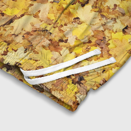 Детские спортивные шорты 3D с принтом Осенние листья на земле, фото #4