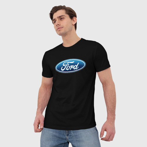 Мужская футболка 3D Ford sport auto, цвет 3D печать - фото 3