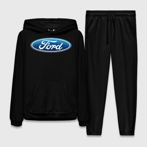 Женский костюм с толстовкой 3D Ford sport auto, цвет черный