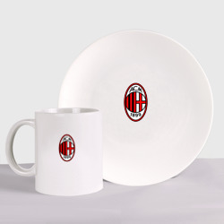 Набор: тарелка + кружка Футбольный клуб Milan