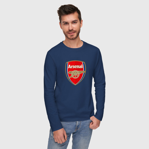 Мужской лонгслив хлопок Arsenal fc sport, цвет темно-синий - фото 3