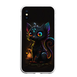 Чехол для iPhone XS Max матовый Котик дракон