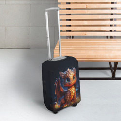 Чехол для чемодана 3D Котик дракоша - фото 2