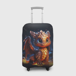 Чехол для чемодана 3D Котик дракоша
