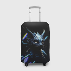 Чехол для чемодана 3D Кот дракон