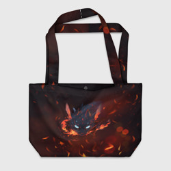 Пляжная сумка 3D Дракон кот