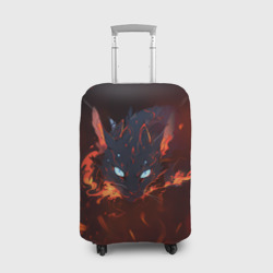 Чехол для чемодана 3D Дракон кот