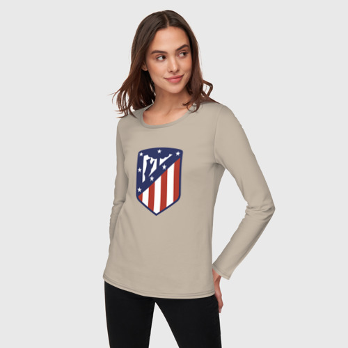 Женский лонгслив хлопок Atletico Madrid FC, цвет миндальный - фото 3