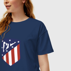 Женская футболка хлопок Oversize Atletico Madrid FC - фото 2