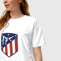 Женская футболка хлопок Oversize Atletico Madrid FC - фото 2
