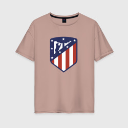 Женская футболка хлопок Oversize Atletico Madrid FC