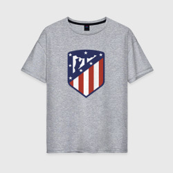 Женская футболка хлопок Oversize Atletico Madrid FC