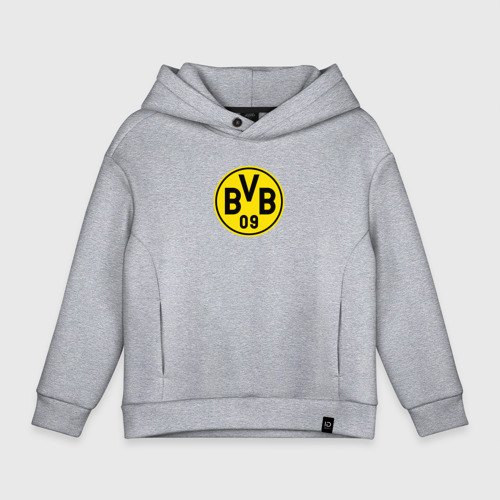 Детское худи Oversize хлопок Borussia fc sport, цвет меланж