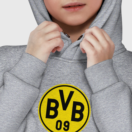 Детское худи Oversize хлопок Borussia fc sport, цвет меланж - фото 7