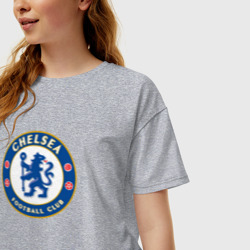 Женская футболка хлопок Oversize Chelsea fc sport - фото 2