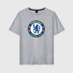 Женская футболка хлопок Oversize Chelsea fc sport