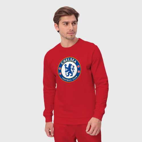 Мужской костюм хлопок Chelsea fc sport, цвет красный - фото 5