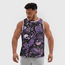 Мужская спортивная майка 3D Ведьминский паттерн - фото 2