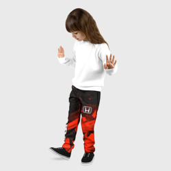 Детские брюки 3D Honda - красная абстракция - фото 2
