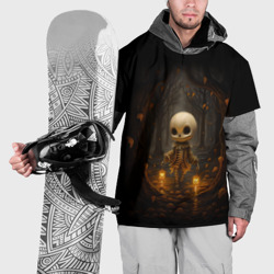 Накидка на куртку 3D Призрак в лесу - скелет