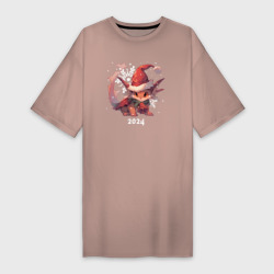 Платье-футболка хлопок Happy Dragon year 2024