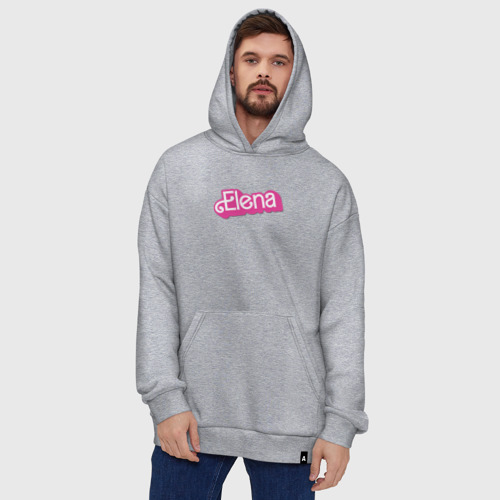 Худи SuperOversize хлопок Elena - retro barbie style , цвет меланж - фото 5