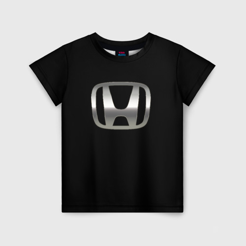 Детская футболка 3D с принтом Honda sport auto, вид спереди #2