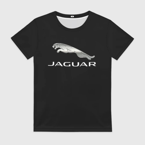 Женская футболка 3D с принтом Jaguar sport brend, вид спереди #2