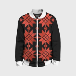 Детский бомбер 3D Удмуртский - вертикаль black