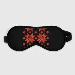 Маска для сна 3D Удмуртский - вертикаль black