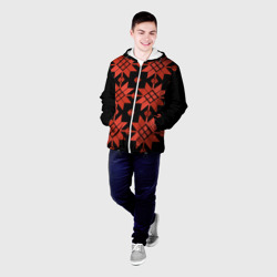 Мужская куртка 3D Удмуртский - вертикаль black - фото 2
