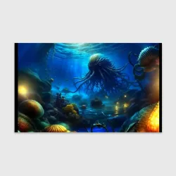 Бумага для упаковки 3D Ктулху в океане