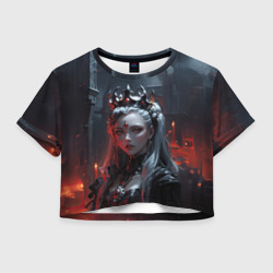 Женская футболка Crop-top 3D Юная царевна темных глубин 
