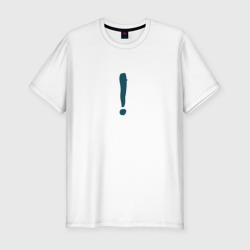 Восклицательный знак – Мужская футболка хлопок Slim с принтом купить