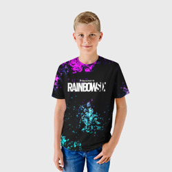 Детская футболка 3D Rainbow six неоновые краски - фото 2