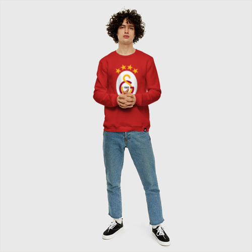Мужской свитшот хлопок с принтом Galatasaray fc sport, вид сбоку #3