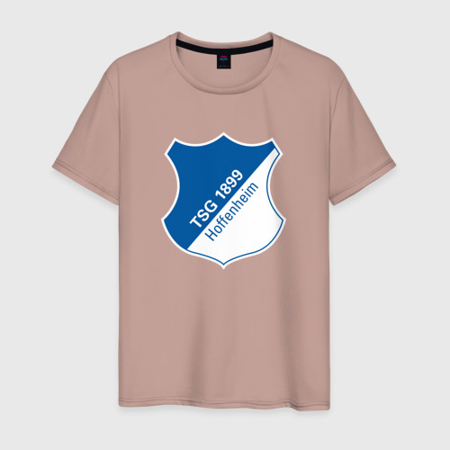 Мужская футболка хлопок Hoffenheim fc germany, цвет пыльно-розовый