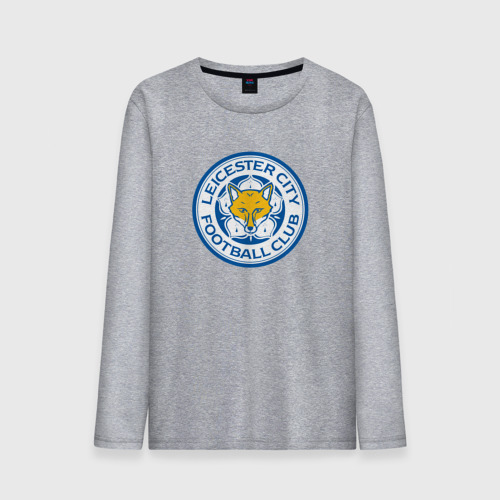 Мужской лонгслив хлопок Leicester city fc, цвет меланж