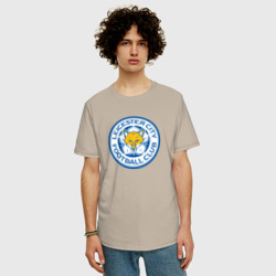 Мужская футболка хлопок Oversize Leicester city fc - фото 2