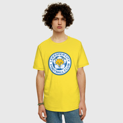 Мужская футболка хлопок Oversize Leicester city fc - фото 2