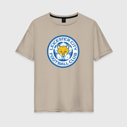 Женская футболка хлопок Oversize Leicester city fc