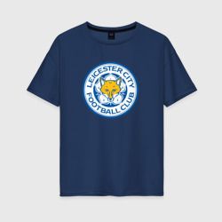 Женская футболка хлопок Oversize Leicester city fc