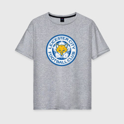 Женская футболка хлопок Oversize Leicester city fc