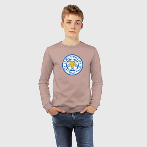 Детский свитшот хлопок Leicester city fc, цвет пыльно-розовый - фото 7