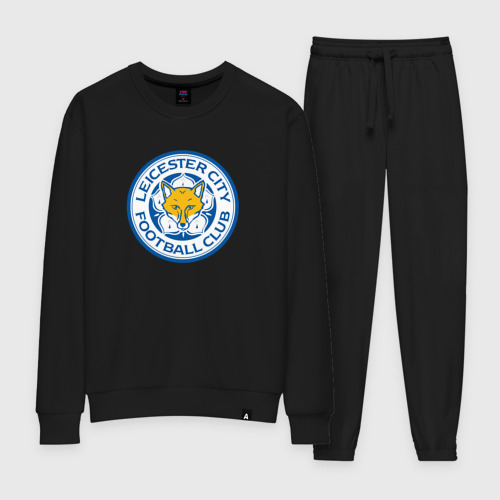 Женский костюм хлопок Leicester city fc, цвет черный