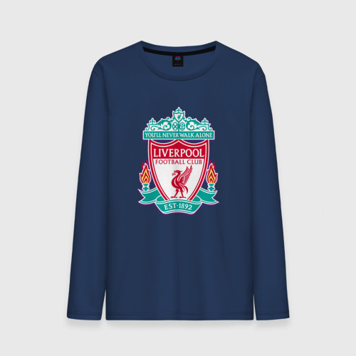 Мужской лонгслив хлопок Liverpool fc sport collection, цвет темно-синий