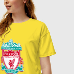 Женская футболка хлопок Oversize Liverpool fc sport collection - фото 2