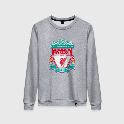 Женский свитшот хлопок Liverpool fc sport collection, цвет меланж