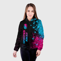 Женская куртка 3D Spirited Away - neon gradient: по-вертикали - фото 2