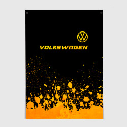 Постер Volkswagen - gold gradient: символ сверху